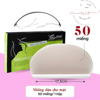 Hộp 50 miếng dán che mặt khi làm tóc bảo vệ mắt, mũi, miệng không bị va vụn tóc và thuốc nhuộm