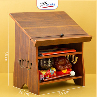Kệ bàn gỗ tụng kinh thiết kế hoa sen kinh điển hiện đại Monoka - GP270