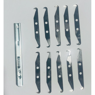 10 lưỡi dao móc sợi + 1 cán dao trắng