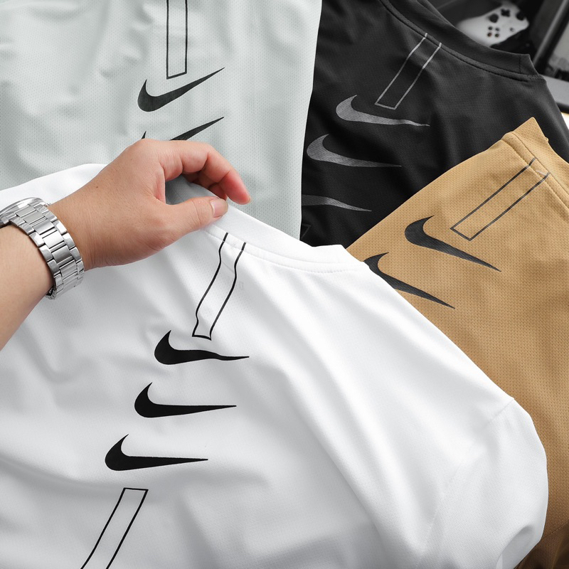 Áo thể thao nam NK04 fit dáng vạt bầu chuẩn đẹp, hình thật