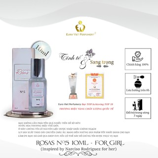 Nước hoa nữ euro viet, rosas no.5 euro viet perfumery 10ml