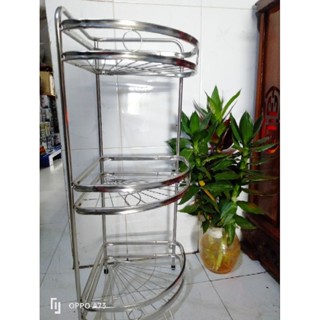 Kệ góc phòng tắm Inox 3 tầng ko gỉ sét inox 100%