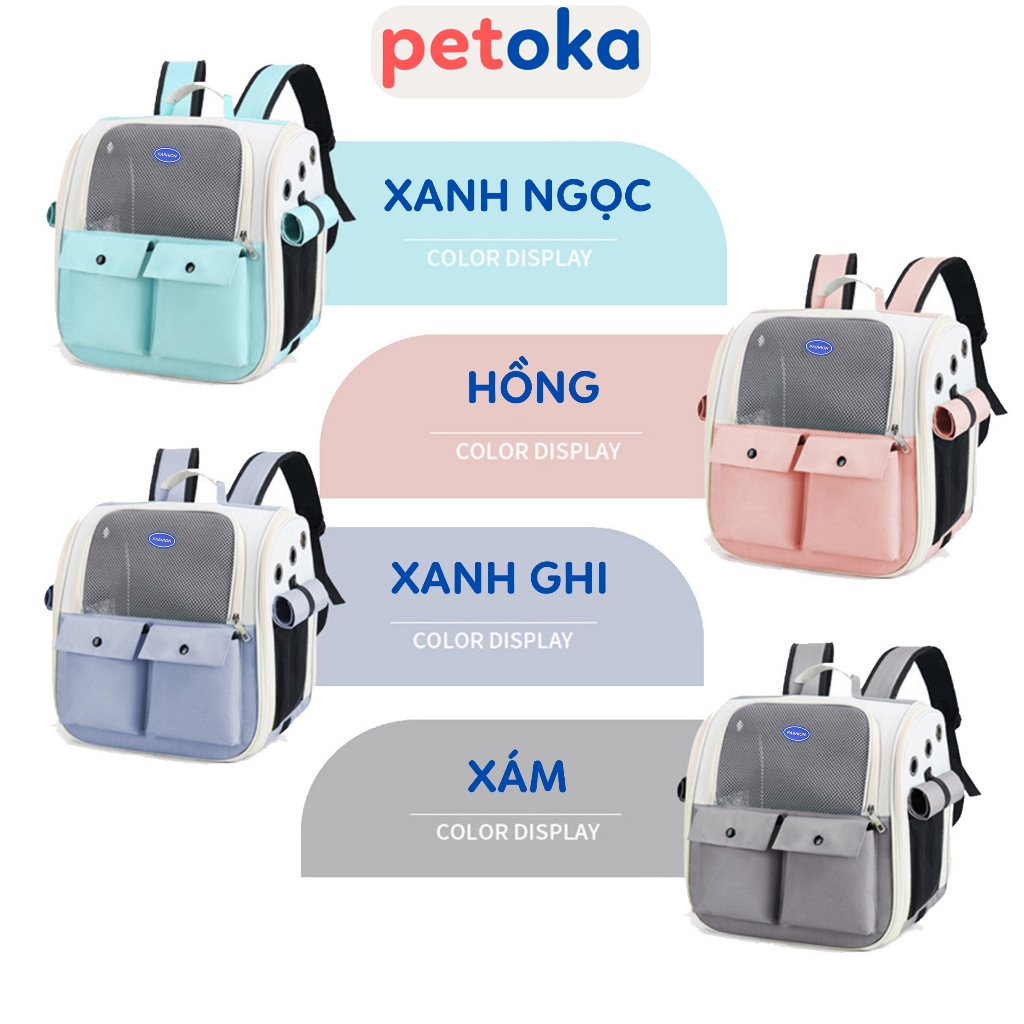 Balo mèo vận chuyển chó cho thú cưng du lịch cỡ lớn thoáng khí BL-04 Petoka