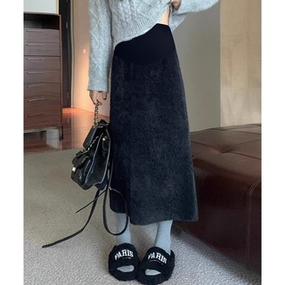 Chân Váy Bầu Len Lông CVB119 (Dài 77cm)