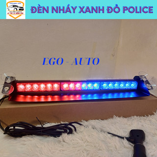 Đèn nháy xanh đỏ - Đèn chớp Police xanh đỏ. Công suất 18W-18 LED cao cấp gắn kính cho xe ưu tiên...