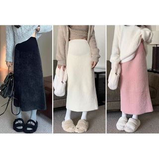 Chân Váy Bầu Len Lông CVB119 (Dài 77cm)