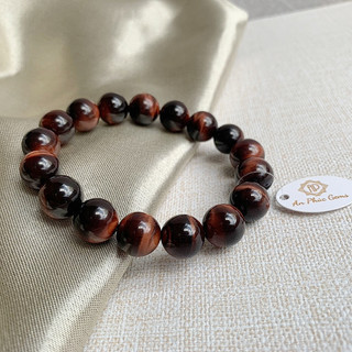 Vòng tay đá mắt hổ đỏ nâu cho người mệnh hoả và thổ - an phúc gems