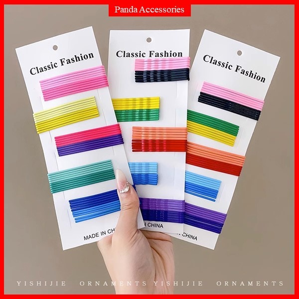 Kẹp tăm vỉ 50 cái nhiều màu kẹp tóc mái nữ