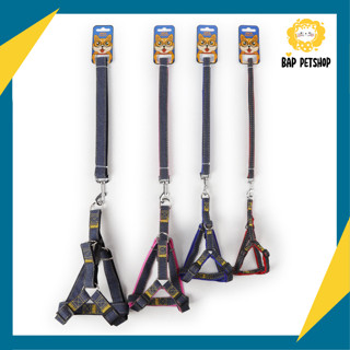 Dây Dắt thú cưng dạng jean, Dây xích chó mèo, Dây nịch thú cưng từ 1-25kg