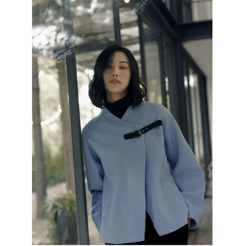 Áo khoác dạ lông cừu elise sz S