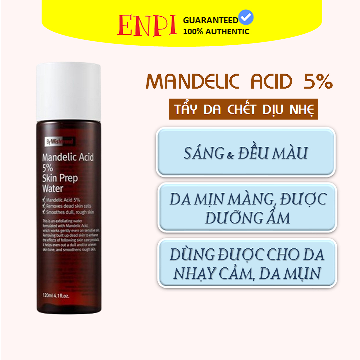 Toner tẩy da chết By Wishtrend Mandelic Acid 5% Skin Prep Water