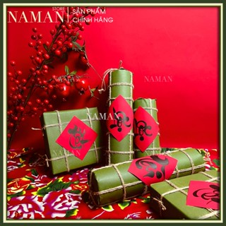 [Size M 20cm] Bánh chưng bánh tét mô hình gói giấy trang trí Tết