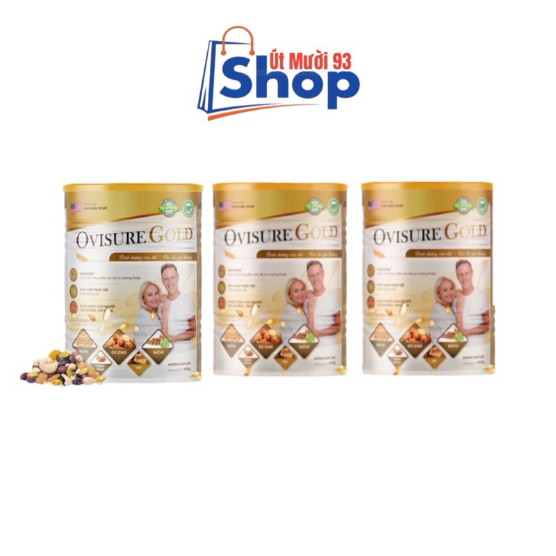 Combo 3 lon sữa hạt Ovisure gold xương khớp 650g chính hãng date mới - Xương chắc khoẻ dẻo dai