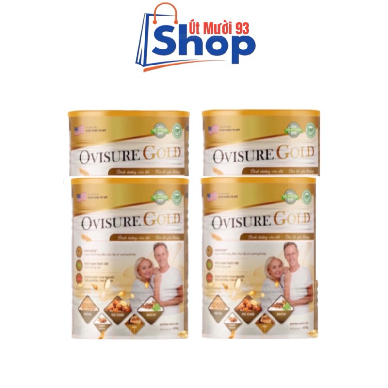 [Mua 3 tặng 1 lon] Sữa hạt xương khớp Ovisure Gold lon 650g chính hãng, giúp xương chắc khoẻ, dẻo da