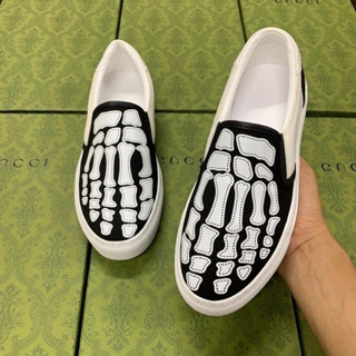  Giày Slipon-Giày Lười Nam Xương in Hình Bàn Tay Giày Bố Già Karl Giày Chun chéo Chun Ngang LV Đen_Nâu_xt_sneacker 