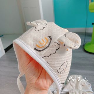 Mũ tai gấu, mũ trùm đầu đáng yêu cho bé