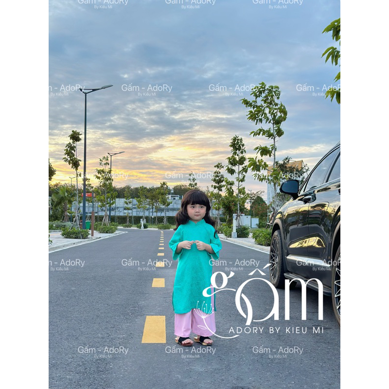 Áo dài gấm chất siêu đẹp cho bé 8-42kg♥️
