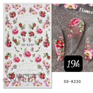 sticker hoa nổi 5D