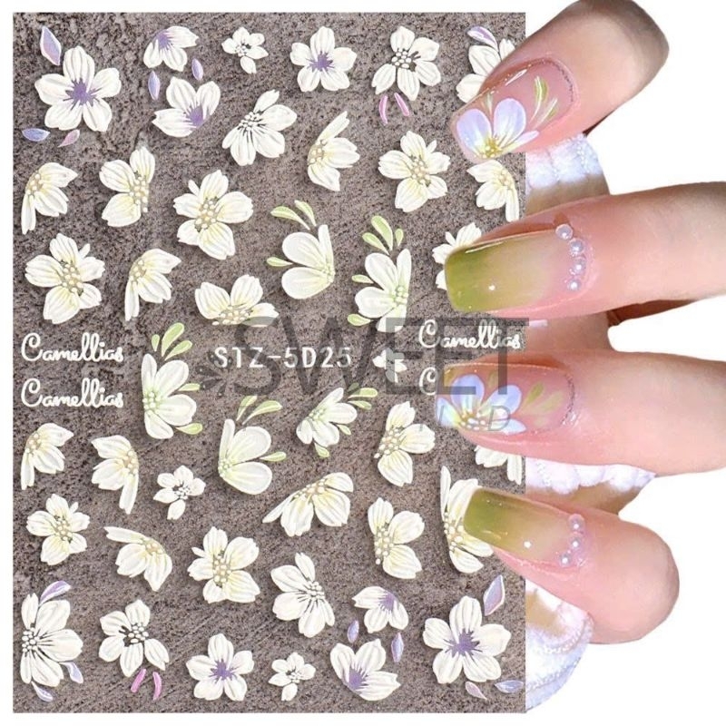 sticker hoa nổi 5D