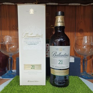 Vỏ chai rượu ngoại Ballantines 21 năm Full Box xuất xứ Scotland mới đẹp 99% trưng bày decor