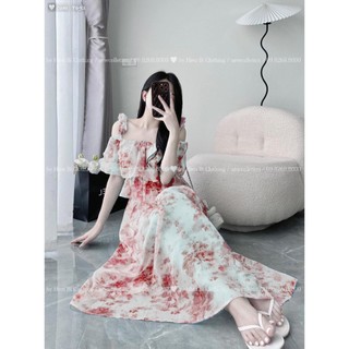 ☀️ SÉT VÁY HOA TRỄ VAI 2 LỚP  - HÀNG CAO CẤP