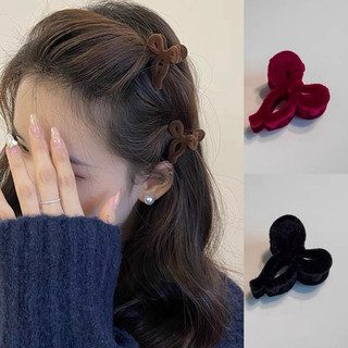 Kẹp tóc phủ nhung hình nơ kẹp mái dễ thương Loli