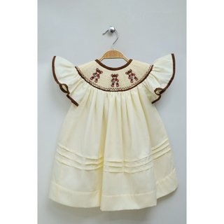 Đầm smock gấu