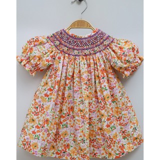 Đầm smock hoa nhí
