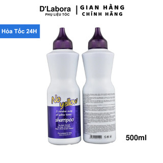 Dầu gội tím khử vàng tóc tẩy lusy no yellow 500ml cho tiệm tóc salon baber spa shop dlabora