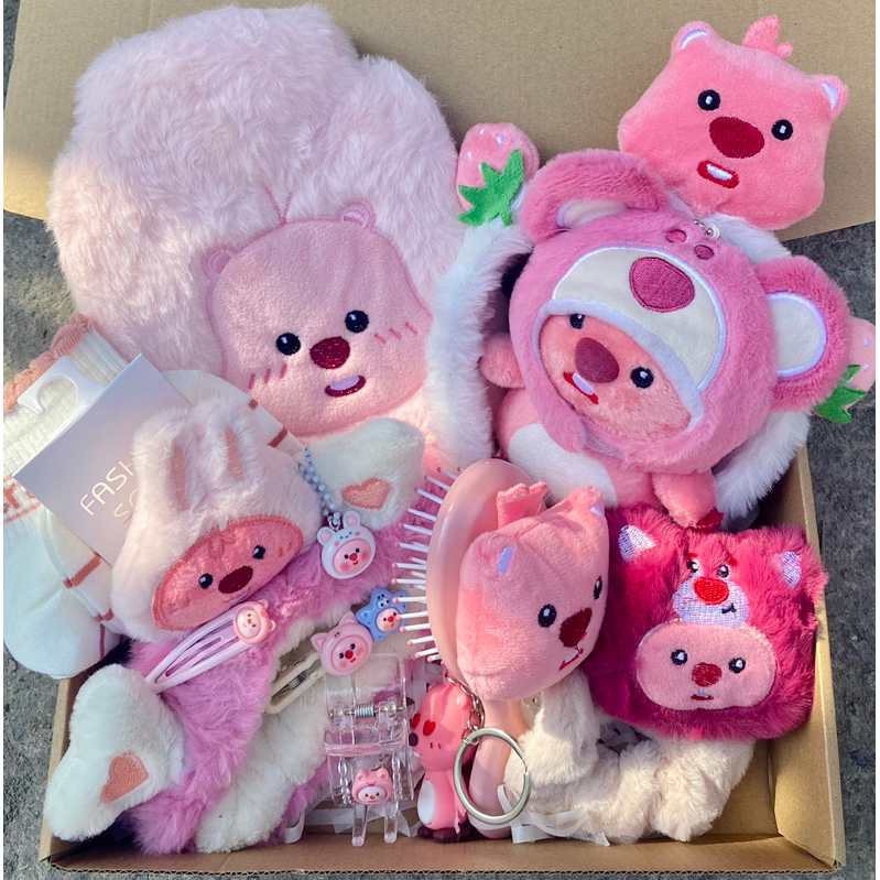 Set Quà Tặng Combo LOOPY Hải Ly Màu Hồng Tặng Sinh Nhật Valentine Noel Giáng Sinh Cho Bạn Gái Ảnh Thật