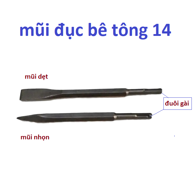 (GIÁ HỦY DIỆT) Mũi đục phá bê tông nhọn - mũi 14