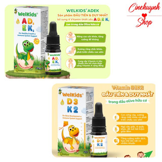 Vitamin well kids D3K2/ADEK hữu cơ và duy nhất có trong dầu olive