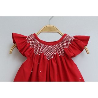 ĐẦM SMOCK ĐỎ ĐÍNH NGỌC