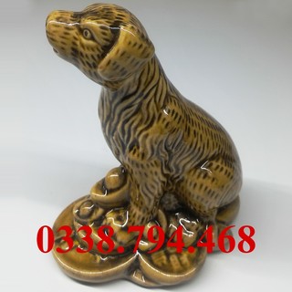 Tượng 12 con giáp gốm sứ Bát Tràng - Tuổi Tuất