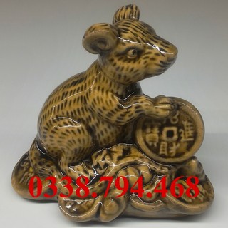 Tượng 12 con giáp gốm sứ Bát Tràng - Tuổi Tý