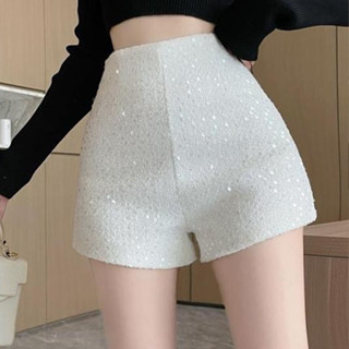 Quần Short Đùi Dạ Kim Sa Bling Bling 2 lớp lưng cao tôn dáng sang chảnh cho nữ m650