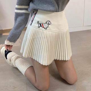 (Hàng Đặt Trước)Chân váy xếp li  thêu