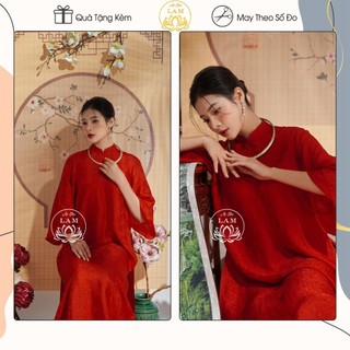 Áo dài Tường San - Áo dài suông rộng free size, chất liệu lụa tằm cao cấp