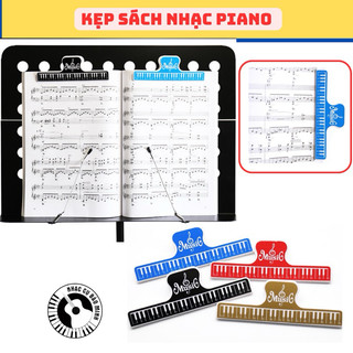 Kẹp sách vở/ kẹp bản nhạc/ kẹp giấy hình phím đàn Piano kèm thước kẻ, có đủ màu