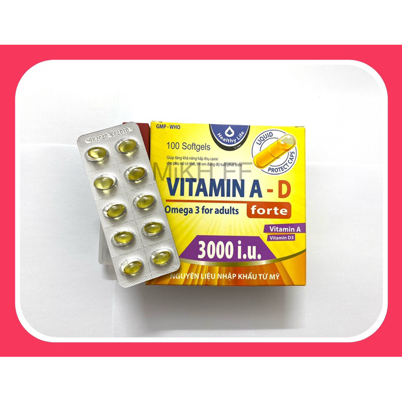 Viên uống Vitamin A-D bổ sung vitamin AD cùng omega 3