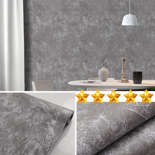 Giấy Dán Tường Màu Xi Măng Bê Tông Xám, Decal Dán Tường Giả Xi Măng Sẵn Keo