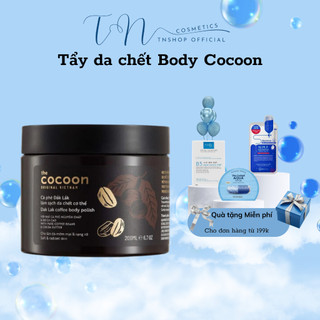 Tẩy da chết body cà phê đắk lắk cocoon làm sạch, loại bỏ tế bào chết cơ thể 200ml