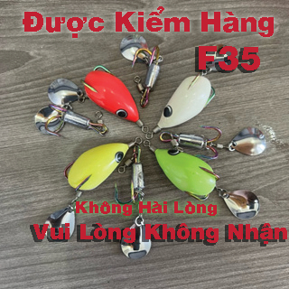 Nhái Hơi F35 3,5cm 1 Thìa 2 Thìa Action Nổi Động Chìm Lửng Siêu Nhạy Cá