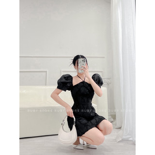 (CÓ BIGSIZE) Đầm Ren Cổ Yếm Thiết Kế RUBYSTORE