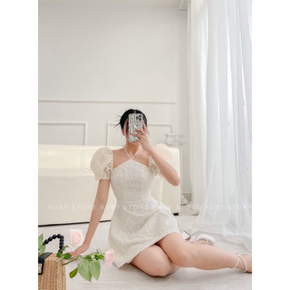 (CÓ BIGSIZE) Đầm Ren Cổ Yếm Thiết Kế RUBYSTORE