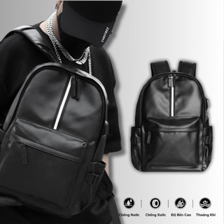 Balo Da Thời Trang Ulzzang Nam Nữ,Da PU Cao Cấp,Đựng Laptop 15,6 inh-Chống nước,Kiểu dáng trẻ trung, cá tính - 305