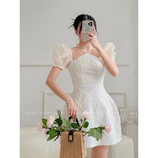 (CÓ BIGSIZE) Đầm Ren Cổ Yếm Thiết Kế RUBYSTORE