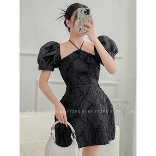 (CÓ BIGSIZE) Đầm Ren Cổ Yếm Thiết Kế RUBYSTORE