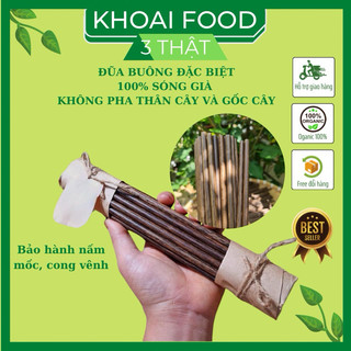 Đũa buông Đặc Biệt Khoai Food 100% sóng già - dài 26cm đánh bóng sáp ong 10 đôi - bảo hành nấm mốc chọn đời