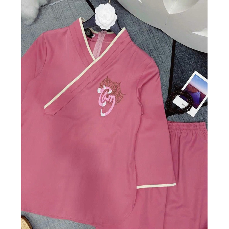 🌷 TỔNG  SET BỘ LAM THÊU ĐI CHÙA 60-90kg 🌺 Bigsize Rin Heo